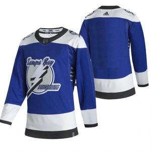 Tampa Bay Lightning Trikot Blank 2022 Reverse Retro Blau Authentic